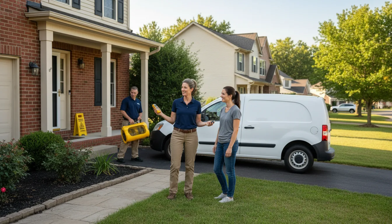 Residential water damage restoration in Lake Ariel, PA